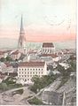 Postkarte, Blick vom Bauernberg mit noch nicht fertiggestelltem Dom