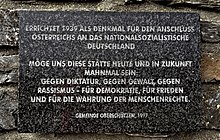 Gedenktafel am Anschlussdenkmal, 1997