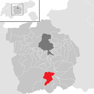 Lage der Gemeinde Trins im Bezirk Innsbruck-Land (anklickbare Karte)