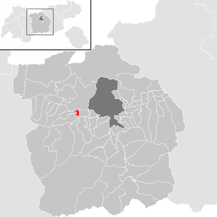 Lage der Gemeinde Unterperfuss im Bezirk Innsbruck-Land (anklickbare Karte)