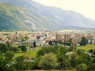 Die Stadt Wörgl vom Grattenbergl aus gesehen