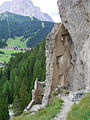 Burgruine Wolkenstein, die Talwand