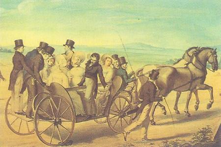 Leopold Kupelwieser: Landpartie der Schubertianer von Atzenbrugg nach Aumühl Leopold Kupelwieser: Landpartie der Schubertianer von Atzenbrugg nach Aumühl