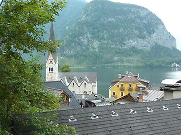 Blick auf die evangelische Kirche Blick auf die evangelische Kirche