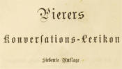 Pierers Konversationslexikon Pierers Konversationslexikon