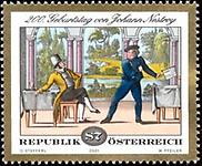 Sonderbriefmarke, 200. Geburtstag Nestroys Sonderbriefmarke, 200. Geburtstag Nestroys