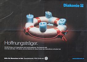 Adventkranz - Zeichen der Hoffnung, Plakat der Diakonie, 2011/12. Foto: Helga Maria Wolf