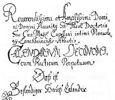 Hundertjähriger Kalender Hundertjähriger Kalender