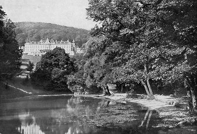 Einstige Schloss am Cobenzl in idyllischer Gegend, 1905 Einstige Schloss am Cobenzl in idyllischer Gegend, 1905