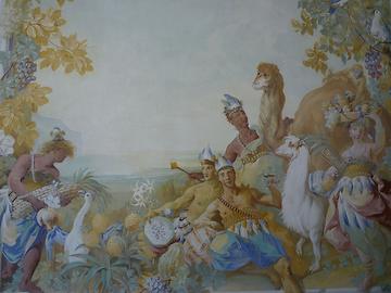 Gartenpavillon des Stiftes Melk mit exotische Wandgemälde von Johann Wenzel Bergl, 1763/64 - Foto: Uoaei1, Wikimedia Commons - Gemeinfrei Gartenpavillon des Stiftes Melk mit exotische Wandgemälde von Johann Wenzel Bergl, 1763/64 - Foto: Uoaei1, Wikimedia Commons - Gemeinfrei