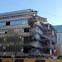 Foto: Doris Wolf, 2021; Abbruch FJB-Garage Foto: Doris Wolf, 2021; Abbruch FJB-Garage