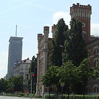 Foto: Doris Wolf, 2010; Rossauer Kaserne und Ringturm, Schottenring 30 Foto: Doris Wolf, 2010; Rossauer Kaserne und Ringturm, Schottenring 30