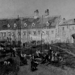 Ehem. Wäscherburg, Sechsschimmelgasse 14, Slg. Alfred Wolf Ehem. Wäscherburg, Sechsschimmelgasse 14, Slg. Alfred Wolf