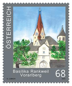 Briefmarke, Basilika von Rankweil Briefmarke, Basilika von Rankweil