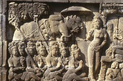 Elephant and horses at court Elephant and horses at court