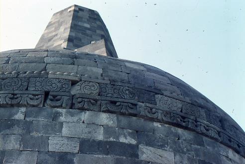 The crowning big stupa on the top of Borobudur The crowning big stupa on the top of Borobudur