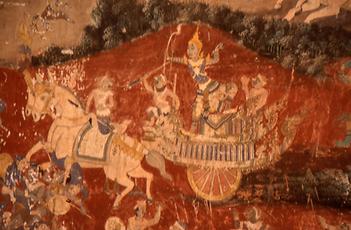 Depiction of Ramayana as wall painting Depiction of Ramayana as wall painting