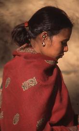 Kali likes red colour, the colour of blood. Therefore, women dress in robes of this colour Kali likes red colour, the colour of blood. Therefore, women dress in robes of this colour