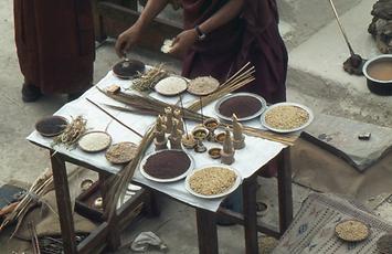 Sang puja Vorbereitungen Sang puja Vorbereitungen