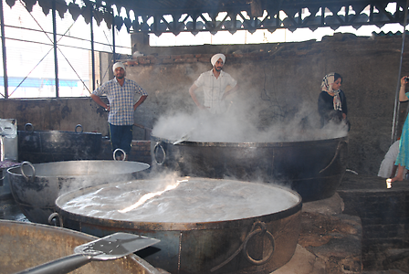 Huge kettles for cooking sauces Huge kettles for cooking sauces