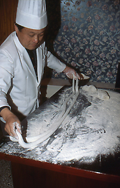 Making of noodles Making of noodles