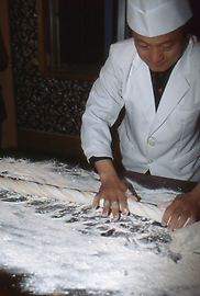 Making of noodles Making of noodles