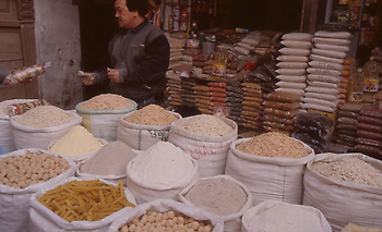 Macaroni in the bazar of Kathmandu Macaroni in the bazar of Kathmandu