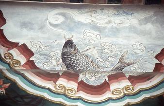 A magnificent carp jumps out of the water A magnificent carp jumps out of the water