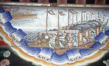 A magnificent ship enters the harbour A magnificent ship enters the harbour