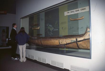 The very famous stable, very light Indian birch bark canoe The very famous stable, very light Indian birch bark canoe