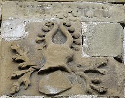 Muta: Rotunde des hl. Johannes - Außenwand, Reliefstein Muta: Rotunde des hl. Johannes - Außenwand, Reliefstein