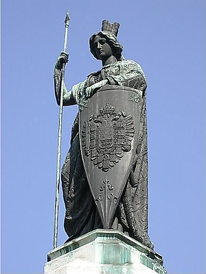 Figur der Austria (mit Klick vergrößern!) © P. Diem Figur der Austria (mit Klick vergrößern!) © P. Diem