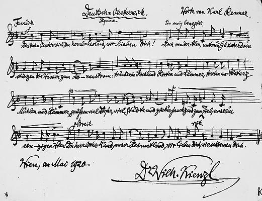 Originalhandschrift - Copyright Renner-Museum Gloggnitz Originalhandschrift - Copyright Renner-Museum Gloggnitz