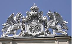 Das Wappen auf dem Messepalast Das Wappen auf dem Messepalast