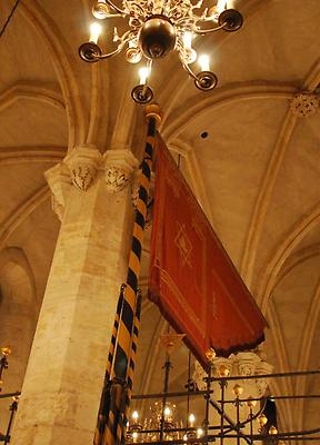 Fahne in der Altneusynagoge - Foto: P. Diem