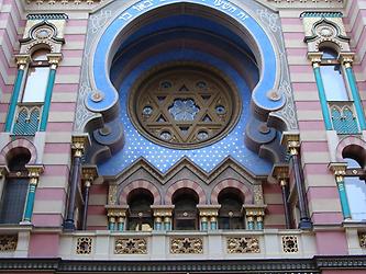 Jubiläumssynagoge Prag (mit Klick vergrößern!) © P. Diem Jubiläumssynagoge Prag (mit Klick vergrößern!) © P. Diem
