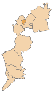 Lage des Bezirks Eisenstadt im Bundesland Burgenland (anklickbare Karte)