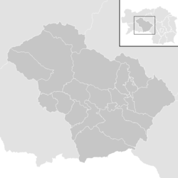 Lage der Gemeinde Bezirk Murtal im Bezirk Murtal (anklickbare Karte)