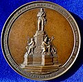 Tegetthoffdenkmal in Pola 1877 auf einer Medaille von Tautenhayn